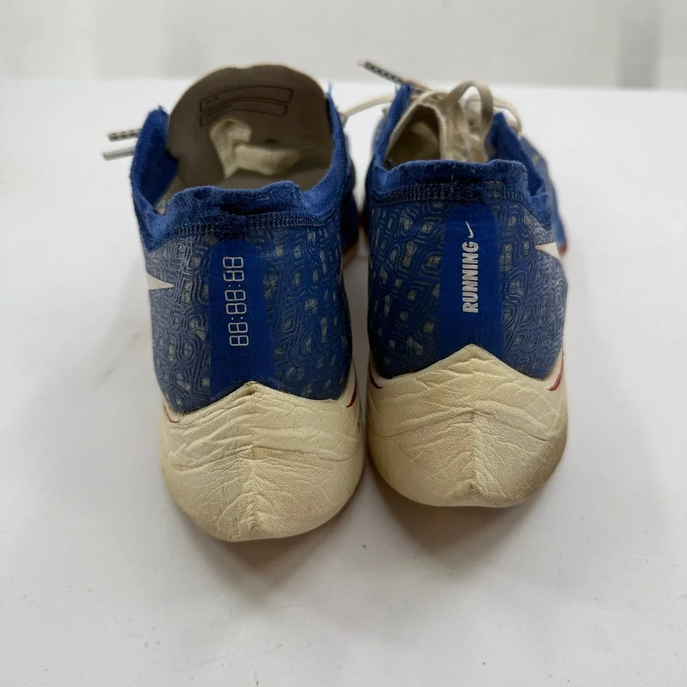 Nike ZoomX Vaporfly Next% Mens 10.5 Blue White Red DD8337-400 Running Shoes